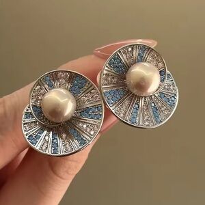 Aurelia Soleil Pearl Medallion Earrings